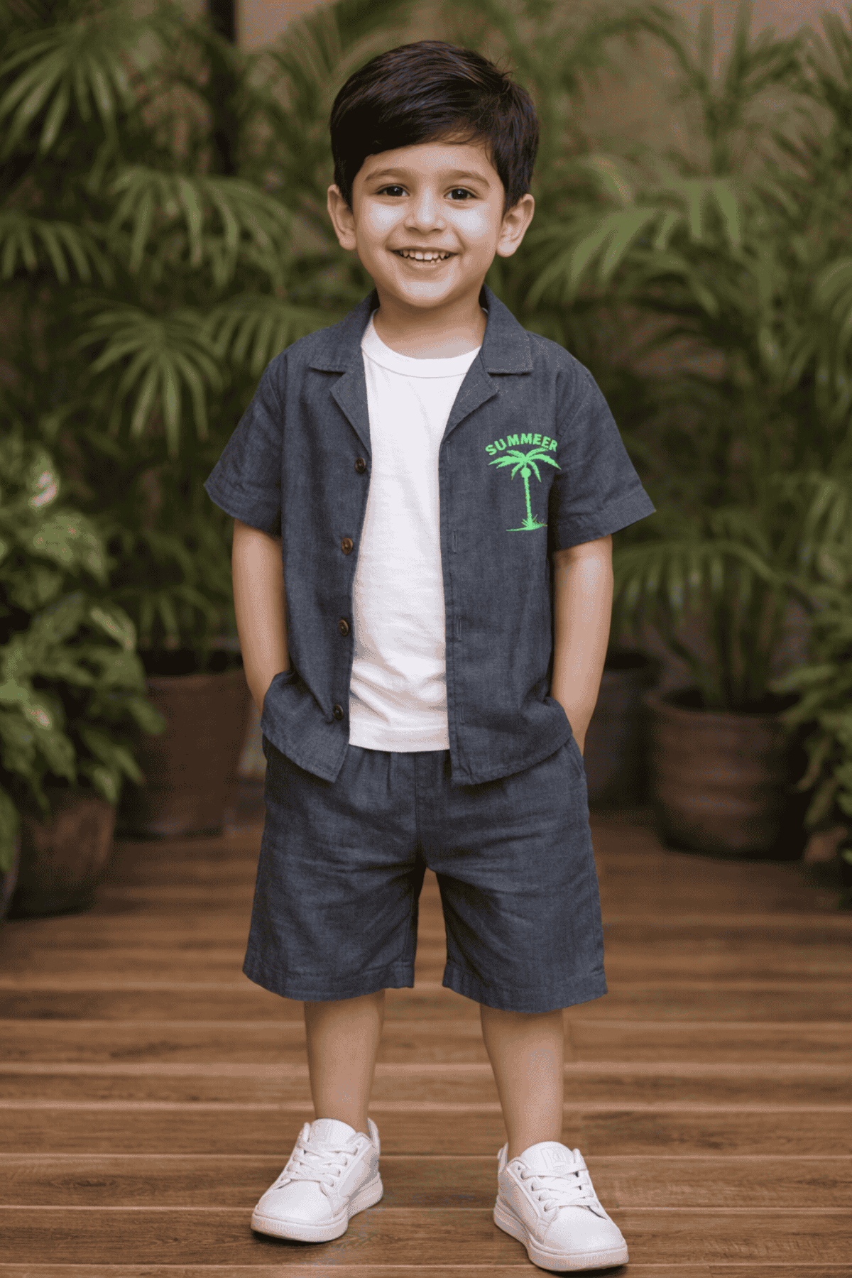 Boys Trendy Printed Shirt & Shorts Set– Comfortable Summer Outfit (Limited Stock Available Hurry to Buy)
