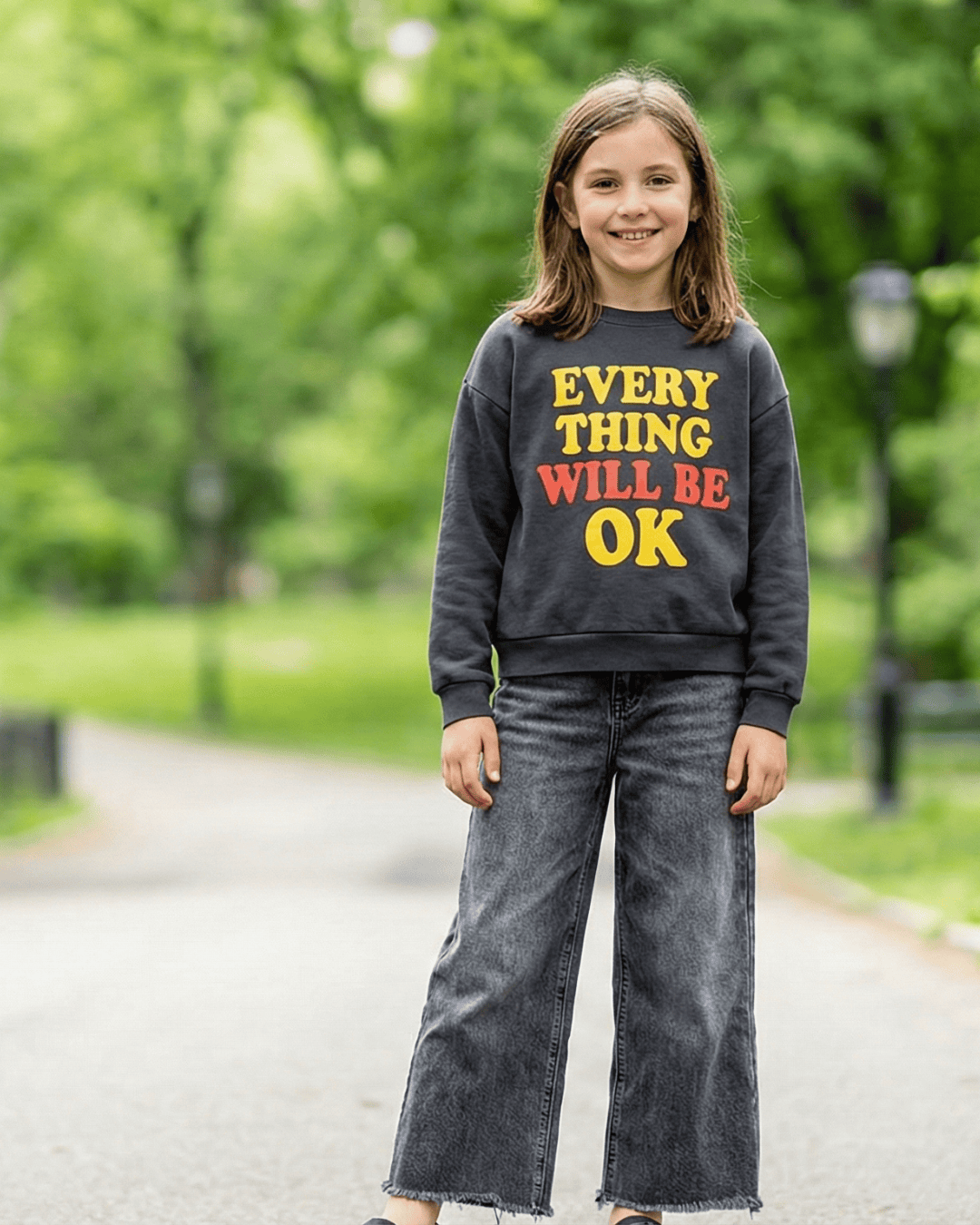 Greyish Black Fashion Denim for Girls – Modern Casual Style For Summer