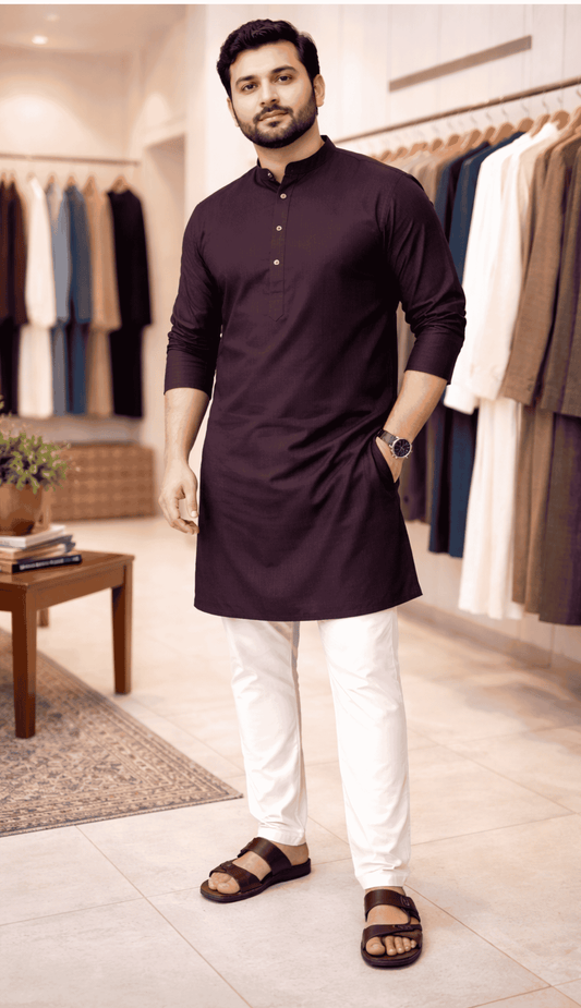 White Cotton Pajama for Men – Drawstring & Side Pockets