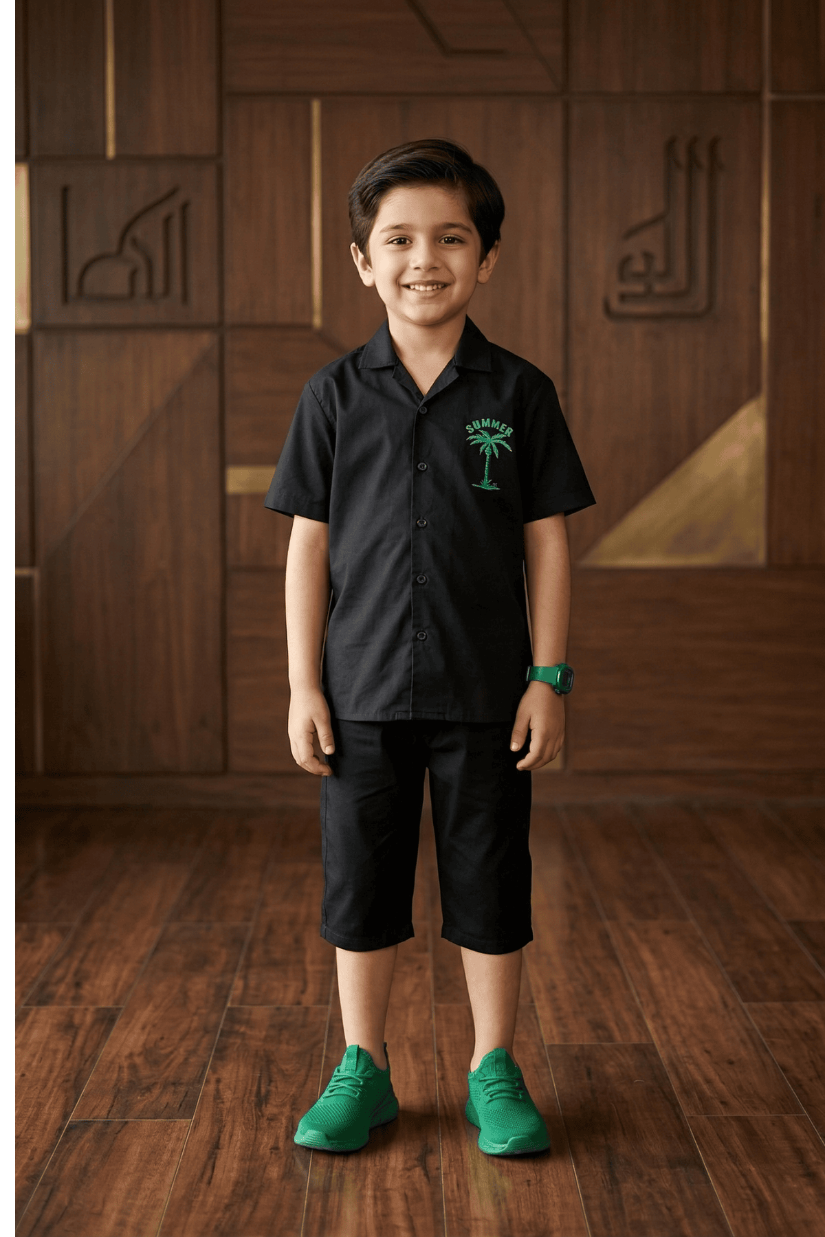 Boys Trendy Printed Shirt & Shorts Set– Comfortable Summer Outfit (Limited Stock Available Hurry to Buy)
