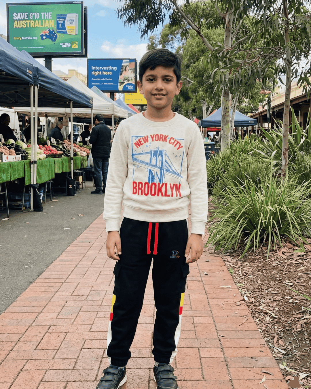 Boy's & Girl's Cotton Terry Cargo Jogger Pants | Play & Casual Wear