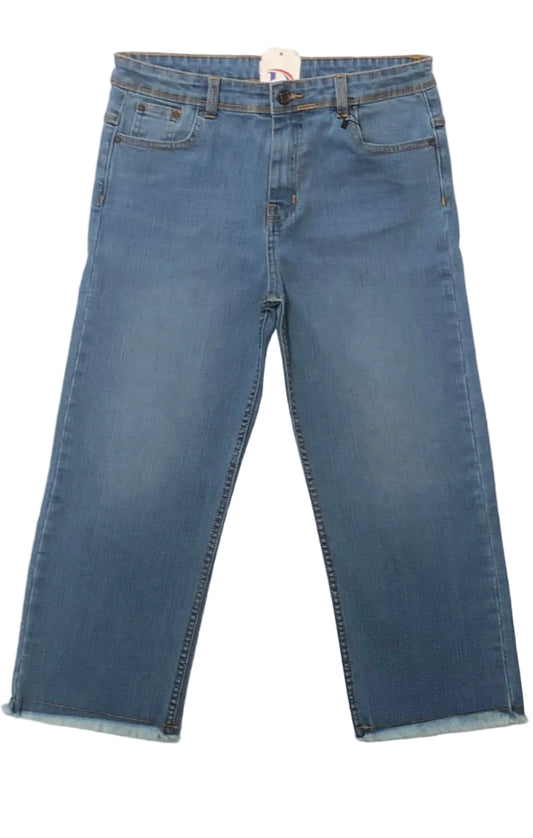 Girls Light Blue jeans on a white background