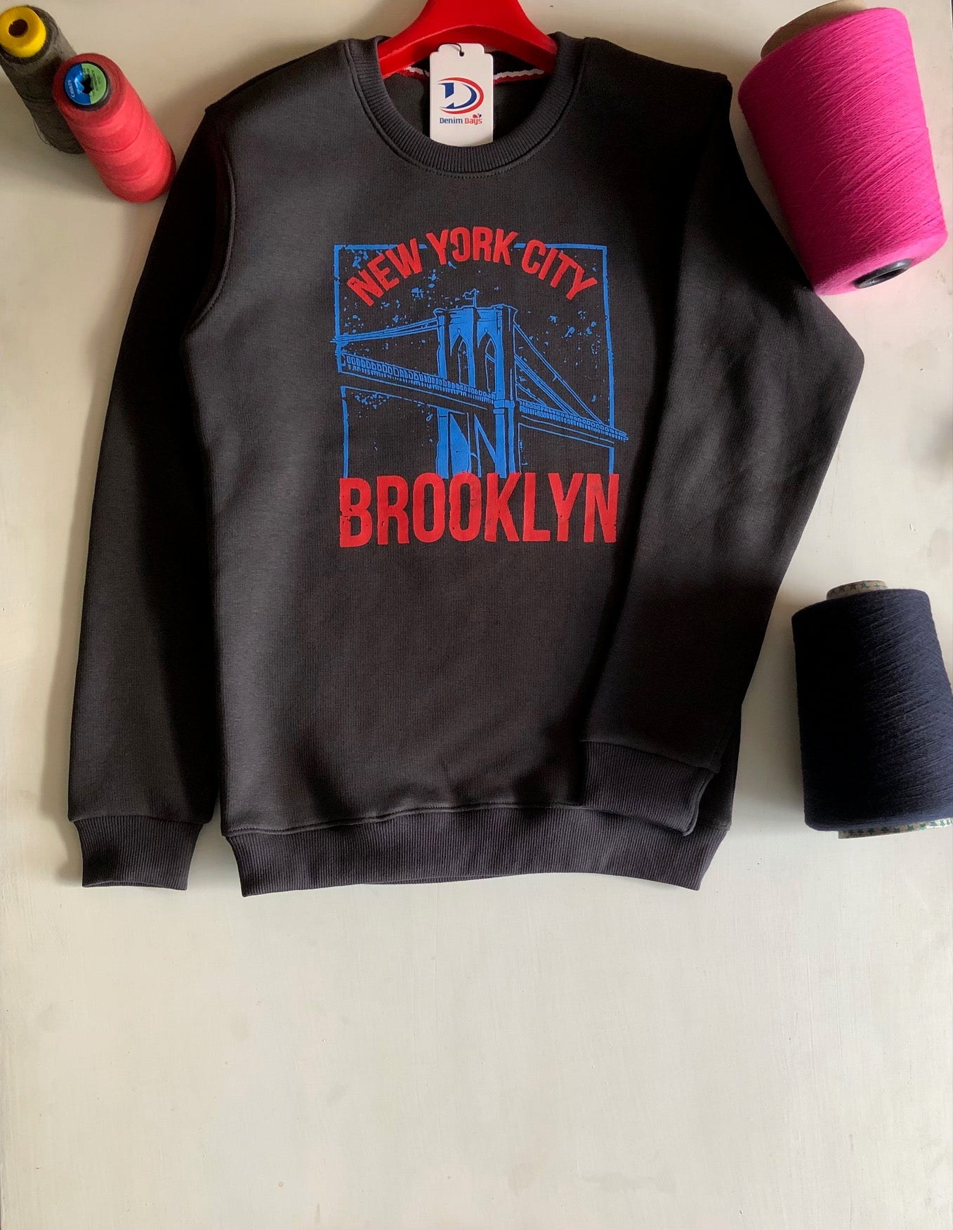 Boy's & Girl's Printed Winter Crew Sweat