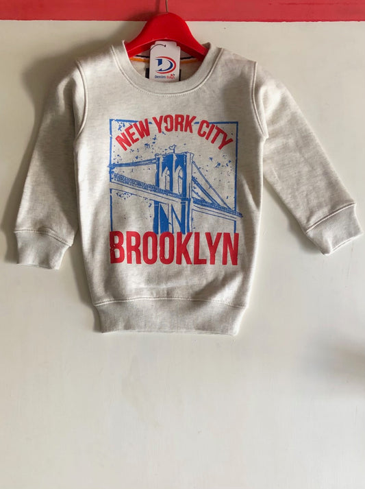 Boy's & Girl's Printed Winter Crew Sweat